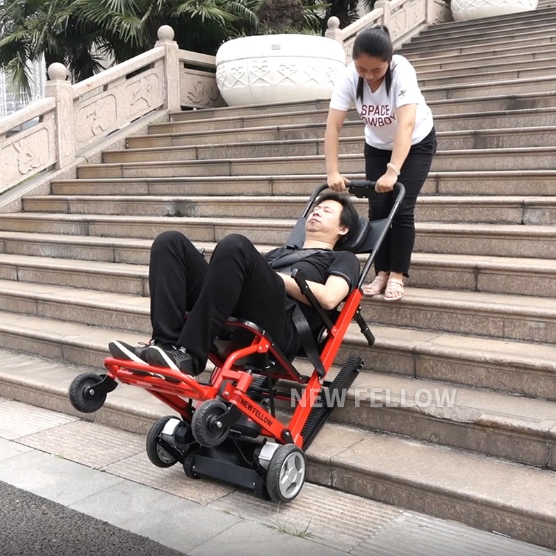 Electric climbing wheelchair operation