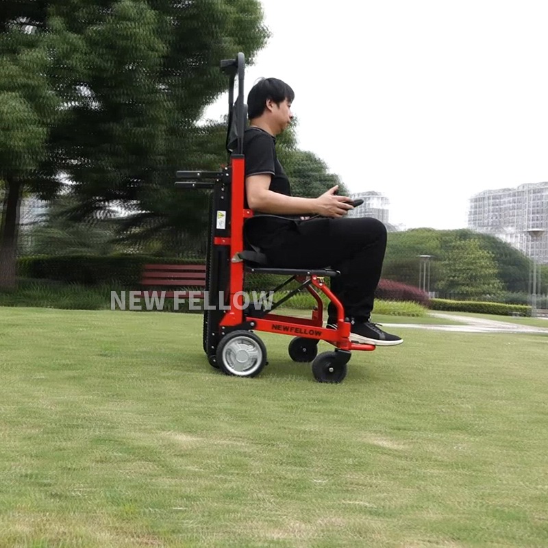 Electric climbing wheelchair NF-WD100 driving on grass